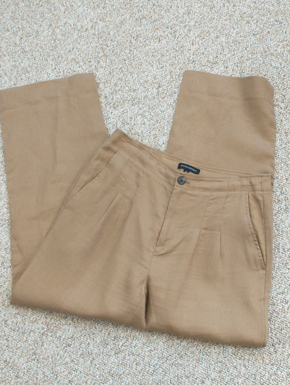 Banana Republic High-Rise 100% Linen Pleated Pant Size 10 - Picture 3 of 6